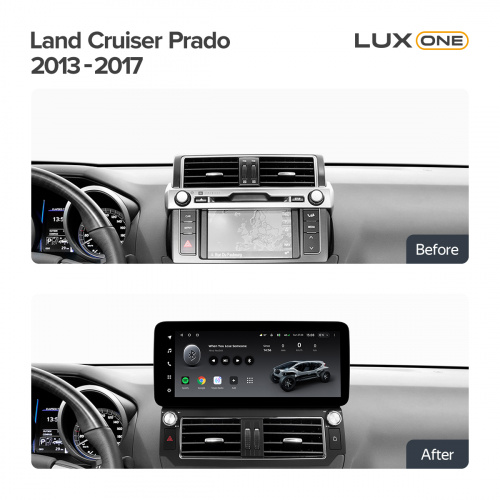 Переходная рамка для Toyota Land Cruiser Prado 150 2013-2017 LUX ONE 12.3 дюймf