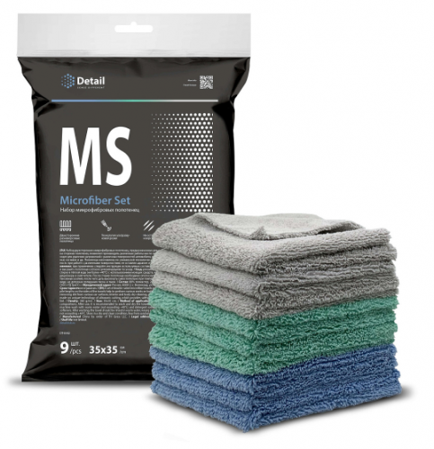 Набор микрофибровых полотенец MS "Microfiber Set" (9 шт.) Detail